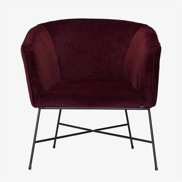 Fåtölj Skadinavien Vinröd